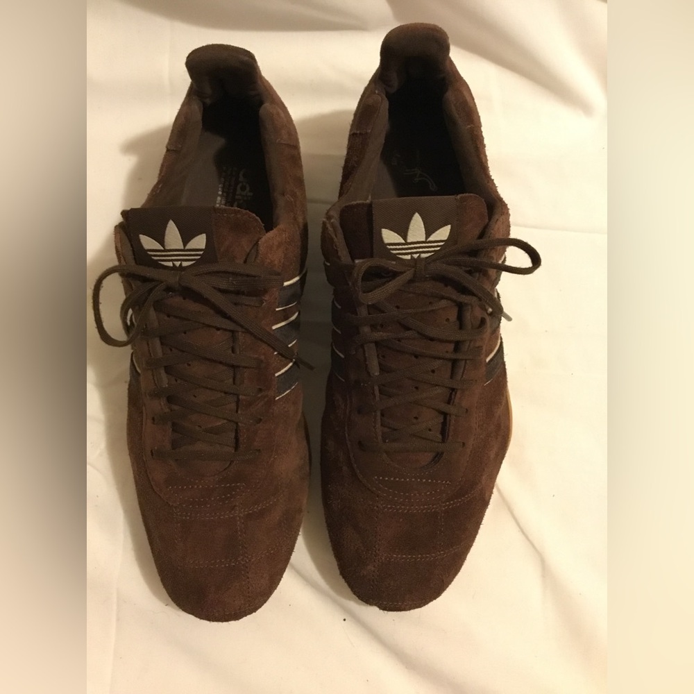 Vintage Adidas Tuscany Goodyear Brown suede/leather driving shoe Men size 11